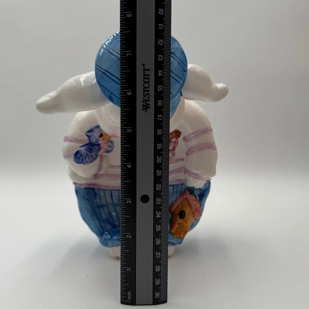 WCL Easter Bunny Rabbit Candy Dish Bowl Spring Home Decor Grandmacore Whimsical